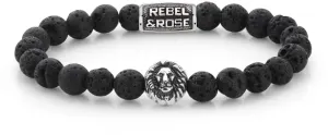 Rebel&Rose Bracciale di perline Black Moon RR-8L021-S 19 cm - L