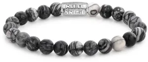Rebel&Rose Bracciale di perline Black Wolf RR-80032-S 16,5 cm - S