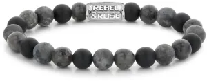 Rebel&Rose Bracciale di perline Grey Rocks RR-80069-S 16,5 cm - S