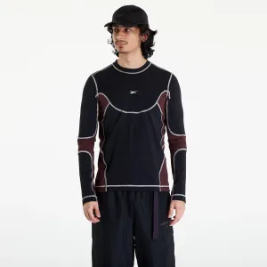 Reebok Ribbed Training Long Sleeve T-Shirt Bordeaux/ Black #3121383