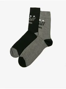 Set of two pairs of men's socks in gray and black Replay - Men #2179316