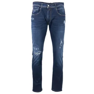 Replay Mens Broken And Repaired Jeans Blue - 34 34 BLUE