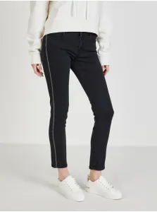 Black Womens Shortened Straight Fit Jeans Replay - Women #732355