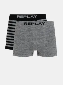 Set of two gray boxers Replay - Men