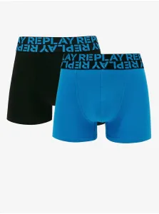 Set of two men's boxers in black and blue Replay - Men #2229355