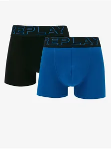 Set of two men's boxers in black and blue Replay - Men #2229344