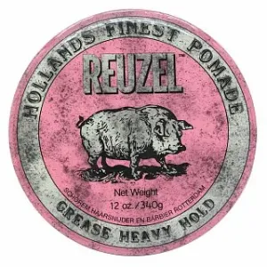 Reuzel Holland's Finest Pomade Pink Grease Heavy Hold pomata per capelli per una forte fissazione 340 g