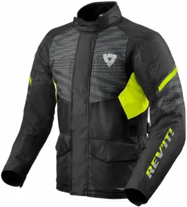 Rev'it! Jacket Duke H2O Black/Neon Yellow L Giacca in tessuto