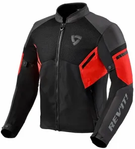 Rev'it! Jacket GT-R Air 3 Black/Neon Red 2XL Giacca in tessuto