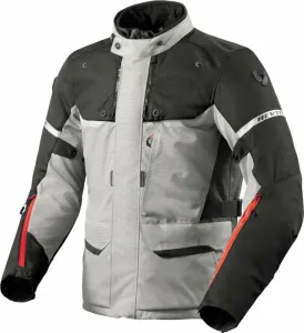 Rev'it! Jacket Outback 4 H2O Silver/Black 4XL Giacca in tessuto