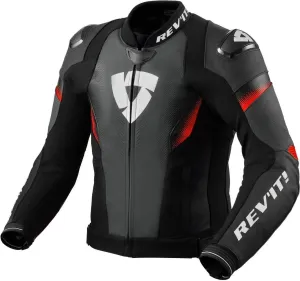 Rev'it! Jacket Control Black/Neon Red 50 Giacca di pelle