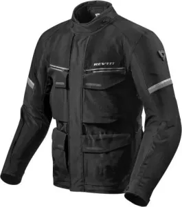 Rev'it! Outback 3 Black/Silver 2XL Giacca in tessuto