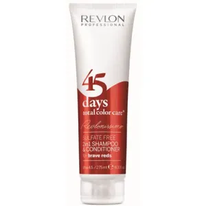Revlon Professional Shampoo e balsamo per tonalità rosse decise 45 days total color care (Shampoo&Conditioner Brave Reds) 275 ml
