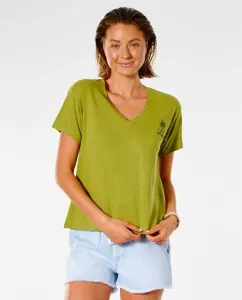 T-Shirt Rip Curl SWC V NECK TEE Green Olive #1683819