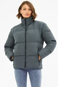 River Club Women's Gray Fiber Inside Water and Windproof Inflatable Winter Coat #2735433