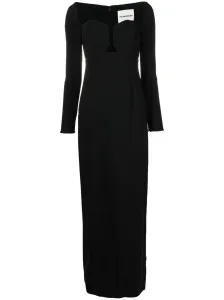 ROLAND MOURET - Abito Lungo In Cady Con Cut-out #324643