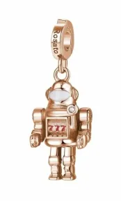 Rosato Charm placcato in oro rosa Jack-Bot Storie RZ140