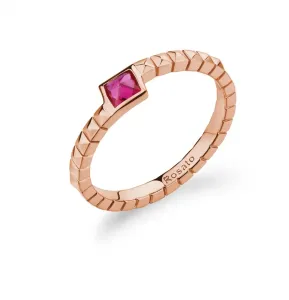 Rosato Elegante anello placcato in oro rosa con zircone cubico Cubica RZCU99 52 mm