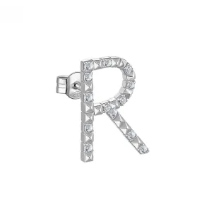 Rosato Orecchino singolo in argento con zirconi R Cubica RZCU44