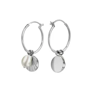 Rosefield Eleganti orecchini in acciaio con perla Amber JSPCES-J174