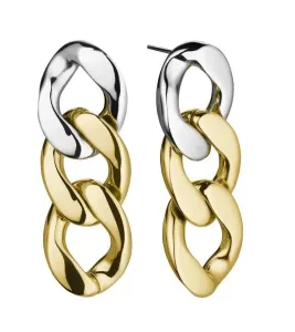 Rosefield Eleganti orecchini pendenti bicolore in acciaio JEDCG-J713