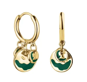 Rosefield Incantevoli orecchini placcati oro cerchi Emerald JEEWG-J725