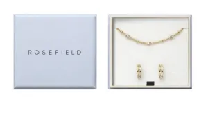 Rosefield Set di gioielli placcati in oro con cristalli JBHCG-X277 (bracciale, orecchini)