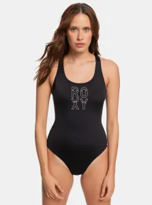 Black One piece Swimwear with Roxy Print - Women
