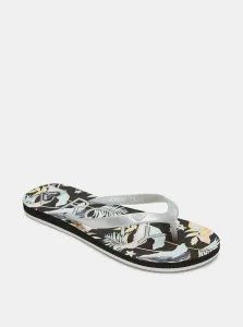 Black-gray flowered flip-flops Roxy - Women