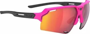 Rudy Project Deltabeat Pink Fluo/Black Matte/Multilaser Red Occhiali da ciclismo