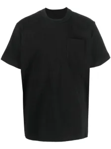 SACAI - T-shirt In Cotone Con Zip Laterale #3085740