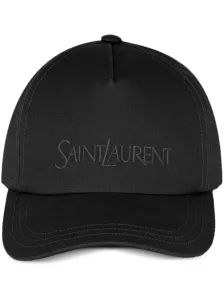 SAINT LAURENT - Cappello In Cotone Con Logo Ricamato #3112433