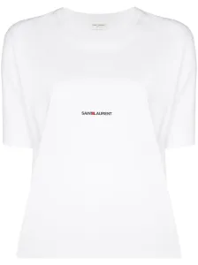 SAINT LAURENT - T-shirt In Cotone Con Logo #2322470
