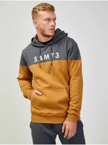 SAM73 Men's Grey-Brown Hoodie SAM 73 Eldos - Men