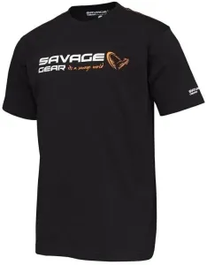Savage Gear Maglietta Signature Logo T-Shirt Black Ink S