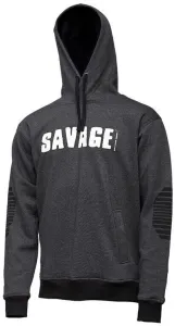 Savage Gear Felpa Logo Hoodie Dark Grey Melange S