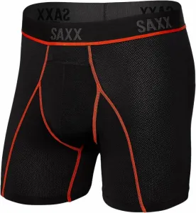 SAXX Kinetic Boxer Brief Black/Vermillion S Intimo e Fitness