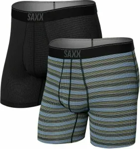 SAXX Quest 2-Pack Boxer Brief Sunrise Stripe/Black II S Intimo e Fitness