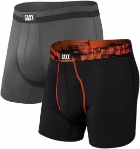 SAXX Sport Mesh 2-Pack Boxer Brief Black Digi Dna/Graphite L Intimo e Fitness