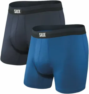 SAXX Sport Mesh 2-Pack Boxer Brief Navy/City Blue M Intimo e Fitness