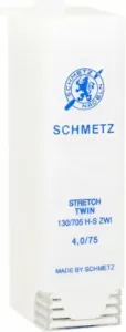 Schmetz Stretch Twin 130/705 H-S ZWI 4,0/75 Doppio ago da cucito