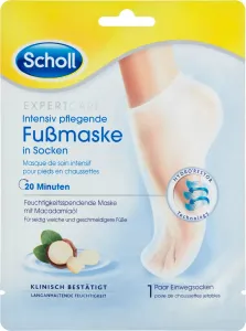 Scholl Maschera nutriente per i piedi con olio di macadamia Expert Care (Foot Mask) 1 paio