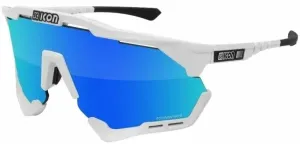 SCICON Aeroshade XL White Gloss/SCNPP Multimirror Blue/Clear Occhiali da ciclismo
