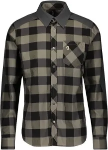 Scott Trail Flow Check L/SL Men's Shirt Dust Beige/Dark Grey M Camicia