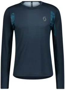 Scott Shirt Trail Run Midnight Blue/Atlantic Blue L Maglietta da corsa a maniche lunghe