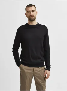 Black Men's Wool Sweater Selected Homme Town - Men #996035