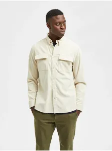 Cream Corduroy Shirt Selected Homme Regasgar - Men #994029