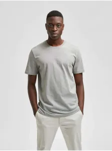 Light Grey Basic T-Shirt Selected Homme Norman - Men #111637