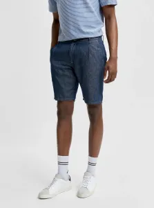 Dark Blue Chino Shorts Selected Homme Clay - Men