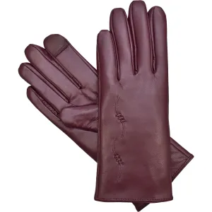 Semiline Woman's Women Leather Antibacterial Gloves P8205-3 #173544